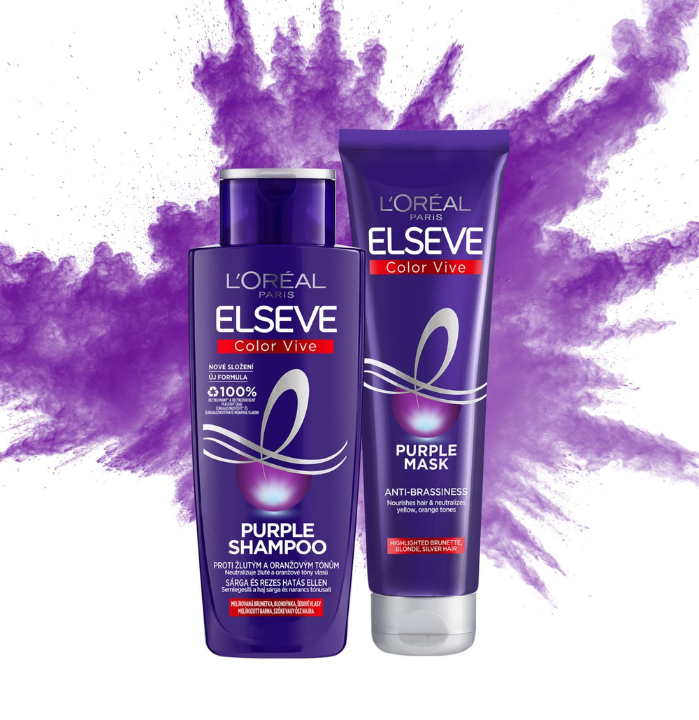 L’Oreal Paris Elseve Color-Vive Purple - питательная маска для светлых и балаяжных волос /   150  ml  / GTIN 3600523912612