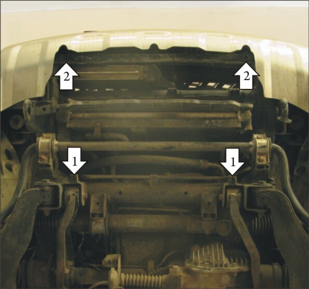 Защита радиатора (5 мм, алюминий) для Mitsubishi Pajero Sport 2008-2016 Motodor.31307