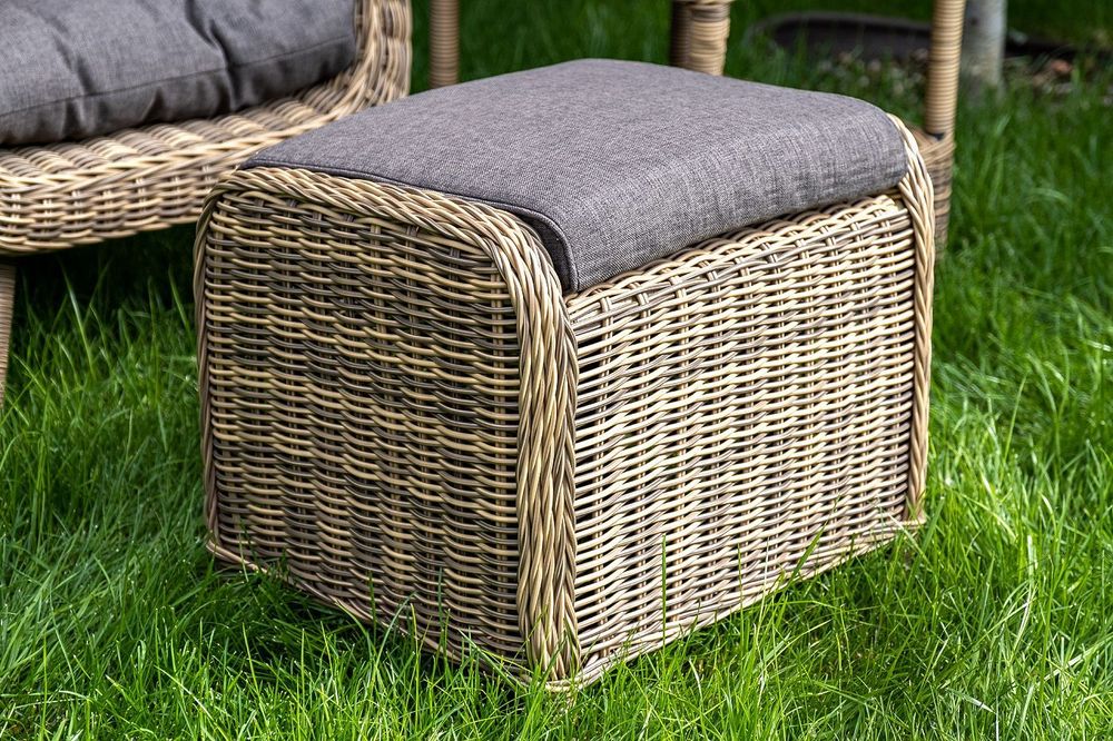 "Толедо" лаунж-зона из искусственного ротанга, цвет соломенный