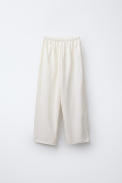 ZARA БРЮКИ СВОБОДНОГО КРОЯ, ЭКРЮ