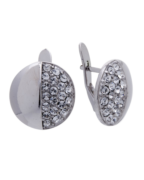 "Олезио" серьги в родиевом покрытии из коллекции "Озон" от Jenavi  с английским замком