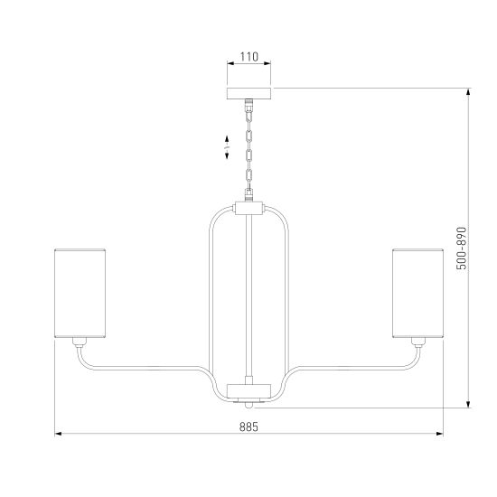 60128/8 / подвесной светильник / хром