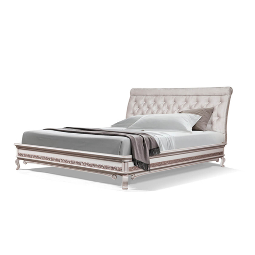 ФАЛЬКОНЕ Кровать ГМ 5181 (1600) /дуб (TIFFANY-2-BEIGE, БЕЛ.ПЕПЕЛ)
