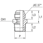 Штуцер FC JIC 1/2" NPT1/8"