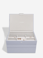 Органайзер для украшений и часов Stackers Classic Jewellery Box, 3 секции -Dove Grey & Rose (Navy Blue / темно-синий / Navy Blue / Органайзер с крышкой)