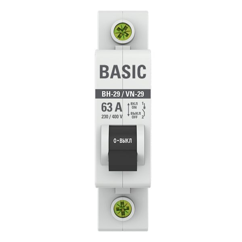 Выключатель нагрузки ВН-29 1P 63А BASIC
