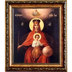 Державная икона Божией Матери на холсте.