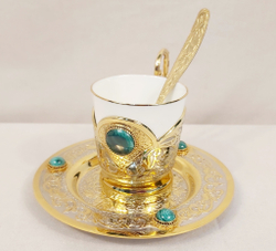 Кофейный набор Златоуст "Малахит"