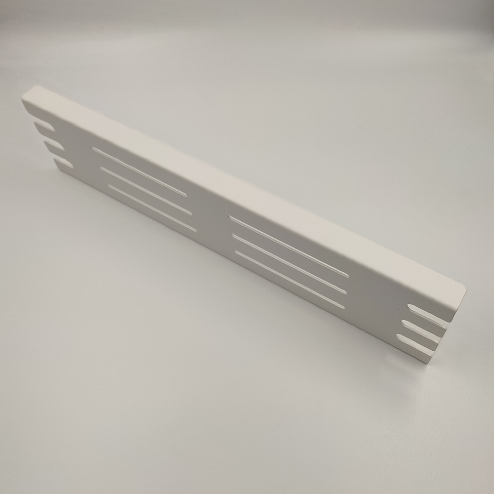 Полка MetaDec Holes настенная прямая, 40х10см белая, 1шт