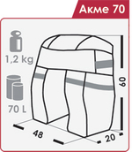 Рюкзак   Normal  Акме 70, артикул 1_98, цвет Красный/лайм