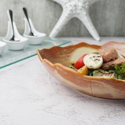 Салатник 500 мл d 21,5 см h5,5 см Light Brown Crush Spots Frutti di Mare P.L. [1]