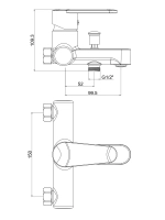 Смеситель для ванны короткий излив VODA WF54