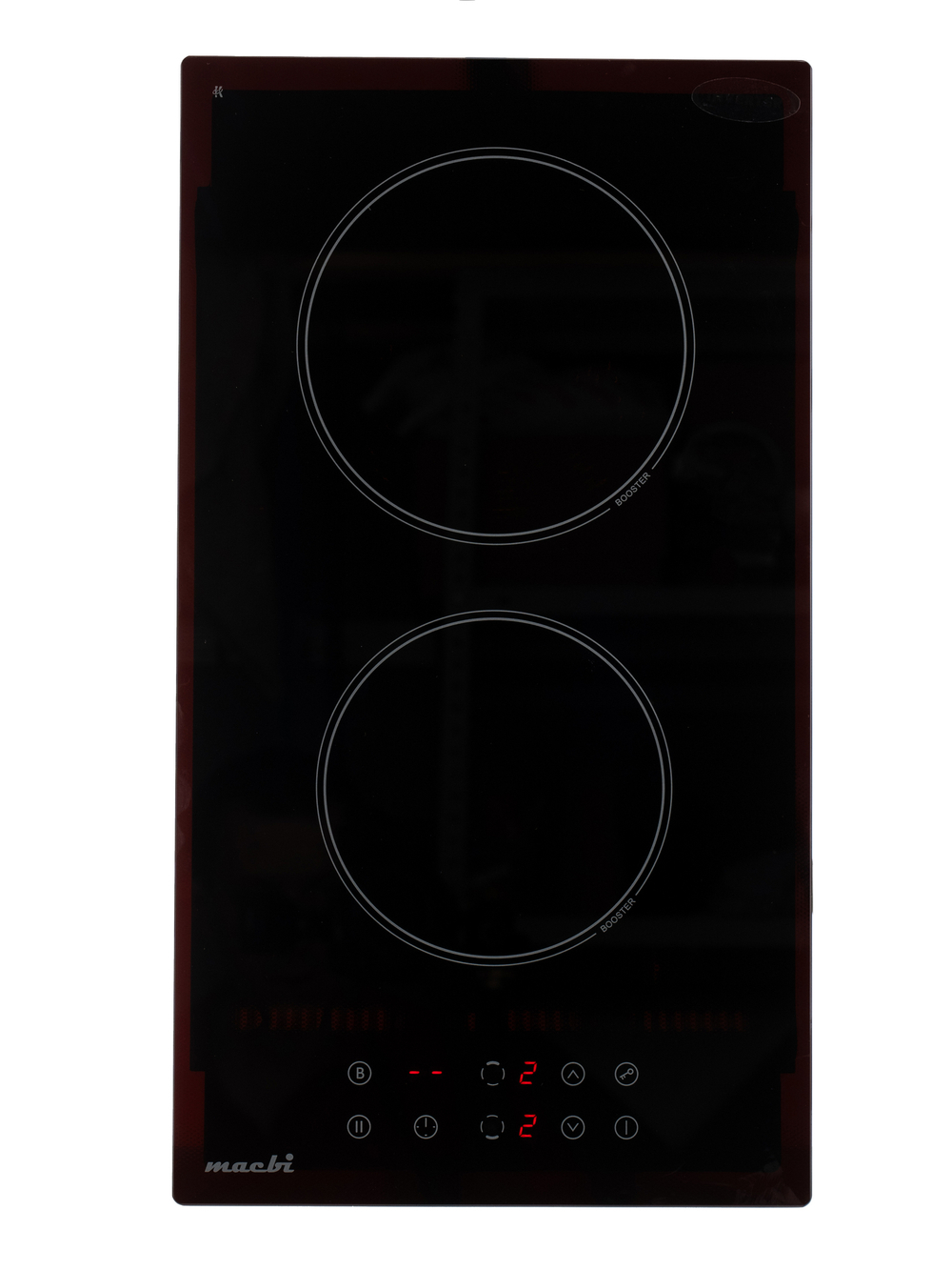 Индукционная варочная панель MACBI GK-ID303610EB-P, «Домино» 30 см, 2 конфорки, 3600 Вт, черное стекло KANGER, слайдеры, Booster, кабель с вилкой
