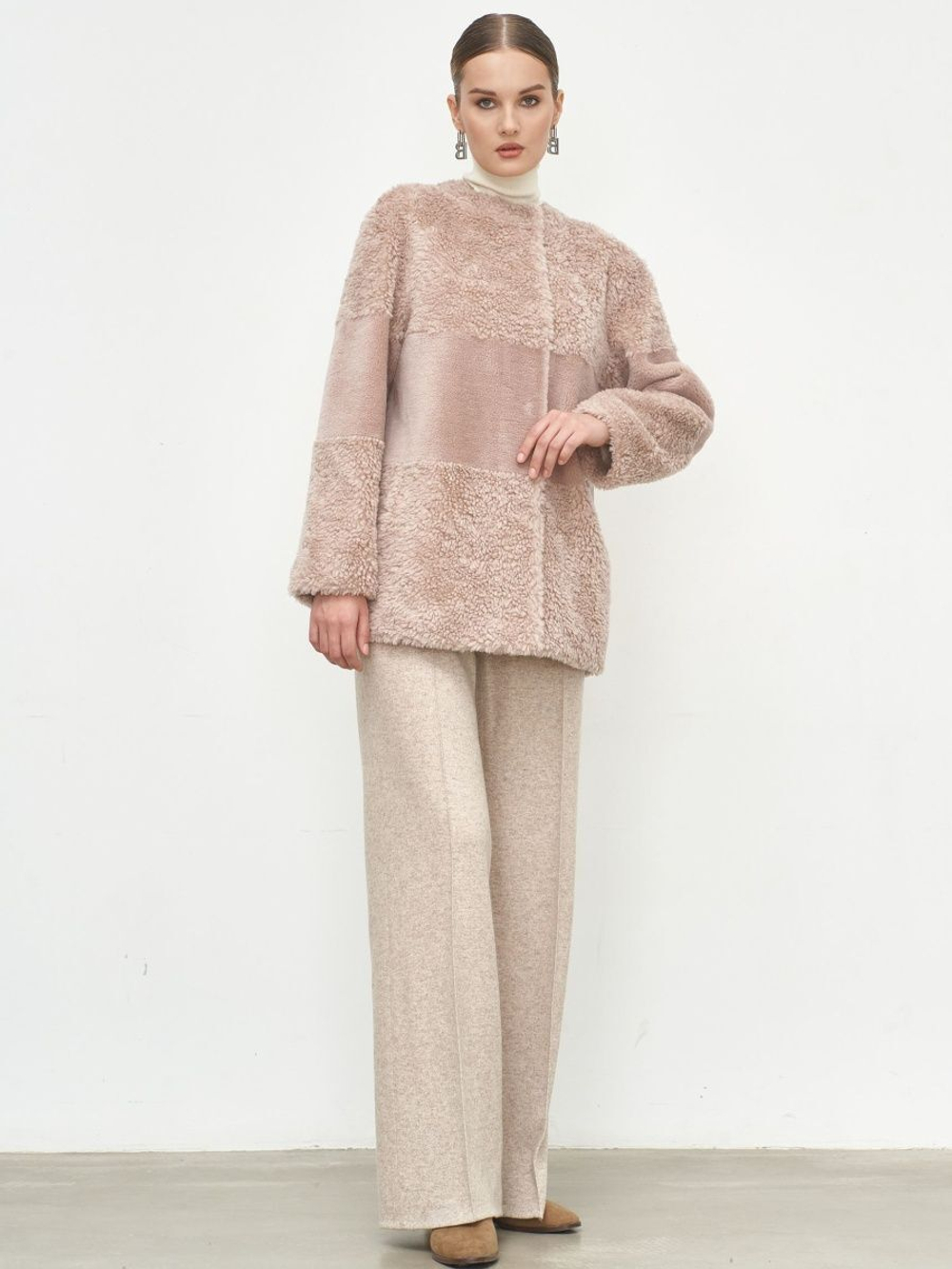 Шуба женская чебурашка тедди, SilverFox (арт. S1235-001)