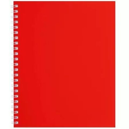 Тетрадь А5 96л кл. гребень Hatber "SoloMatte. Красный шелк" софт-тач