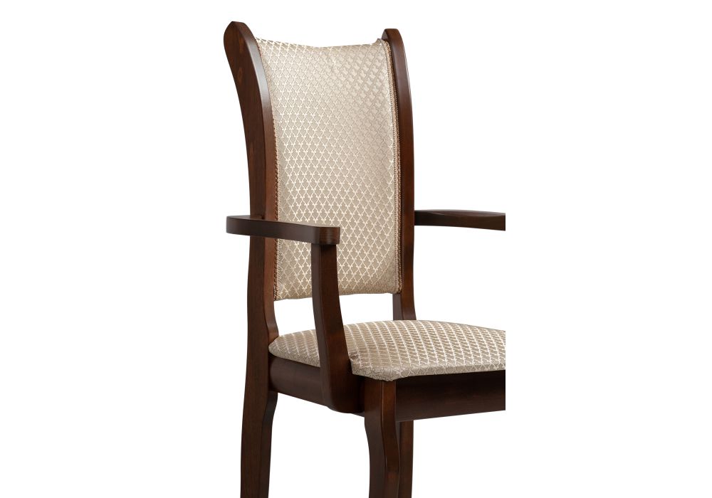 Кресло Вилмот темный орех / бежевый