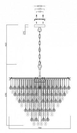 Подвесная люстра Maytoni MOD091PL-09CH