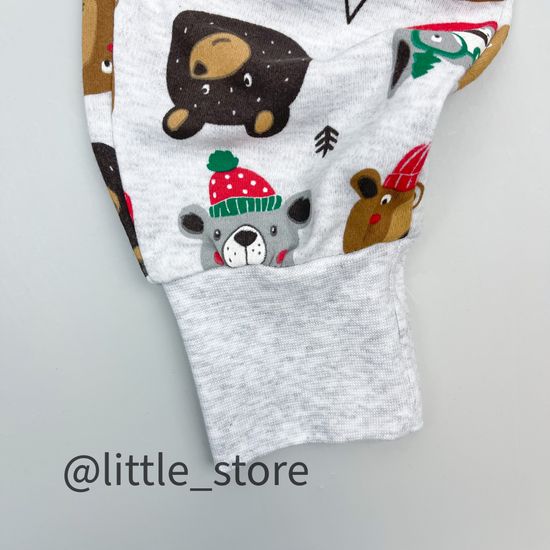 Пижама хлопковая "Мишки в шапках"