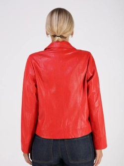 Кожаная куртка демисезонная косуха оверсайз