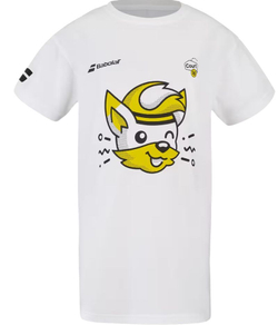 Футболка для мальчика теннисная Babolat Boys Exercise C16 - white/white