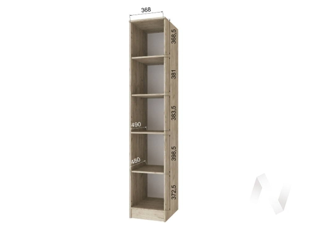 Пенал Лагуна 0;4 (дуб крафт серый/кашемир)