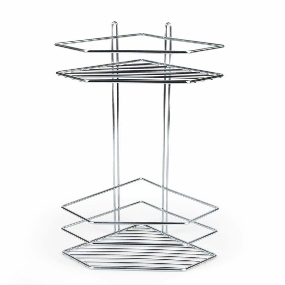 Полка 2-х ярусная угловая 275*200*405мм, хром