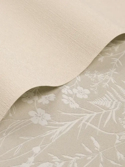 Обои флизелиновые 1,06 RENOWA 38201-02 Pole Текстильный фон Лён Рогожка Матовые Бежевые Метровые