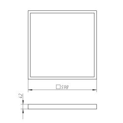Рамка ЭРА SPL-FR-595x595 для накладного монтажа светильников SPL-5 и всех аналогов 595х595