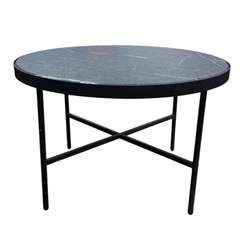 Стол журнальный МеталлАрт М011 черный мрамор/черный большой