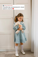 Платье из фланели с длинным рукавом «Сердечки», цвет мятный