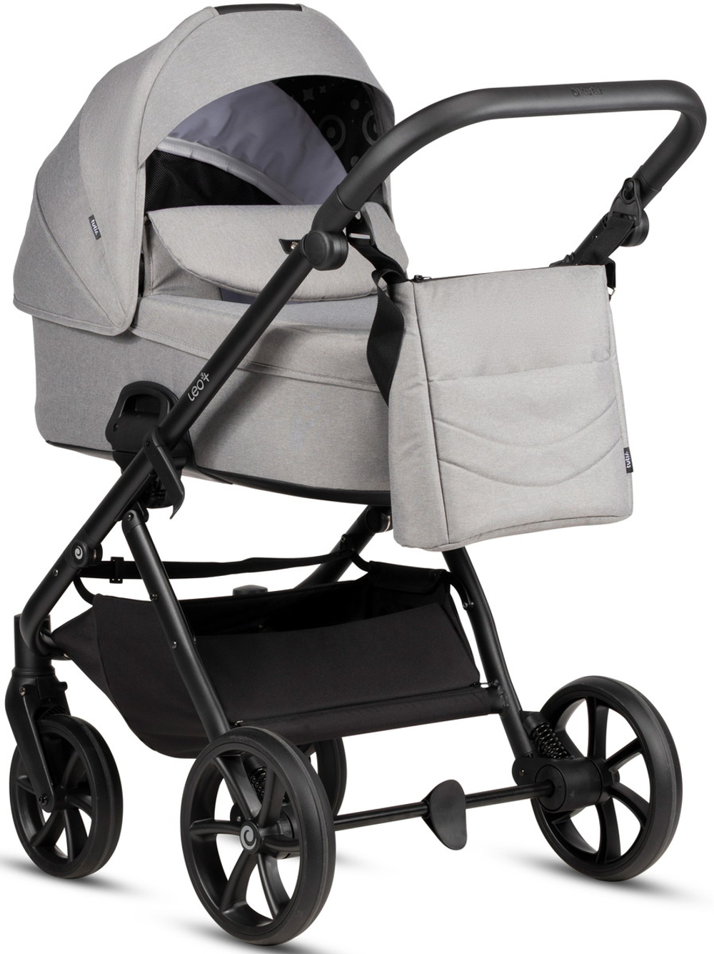 Детская коляска Tutis Leo 3 Plus 4 в 1 с автокреслом Beno Beige и базой 1582068 Warm Grey