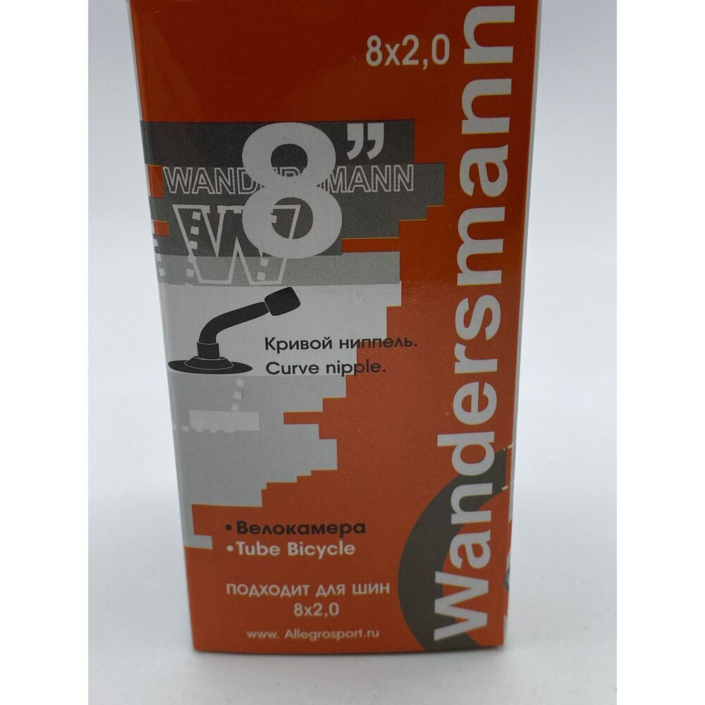 Камера вело колясочная 8х2 кривой ниппель