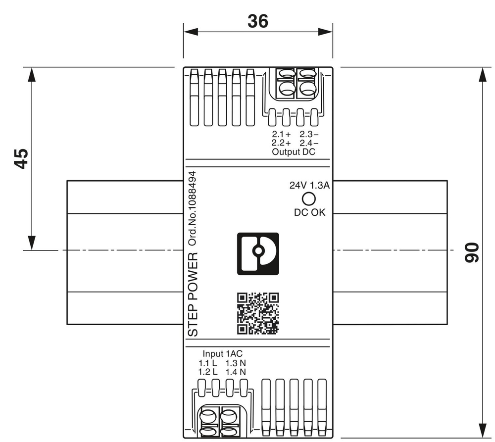 1088494 - STEP3-PS/1AC/24DC/1.3/PT - Источники питания