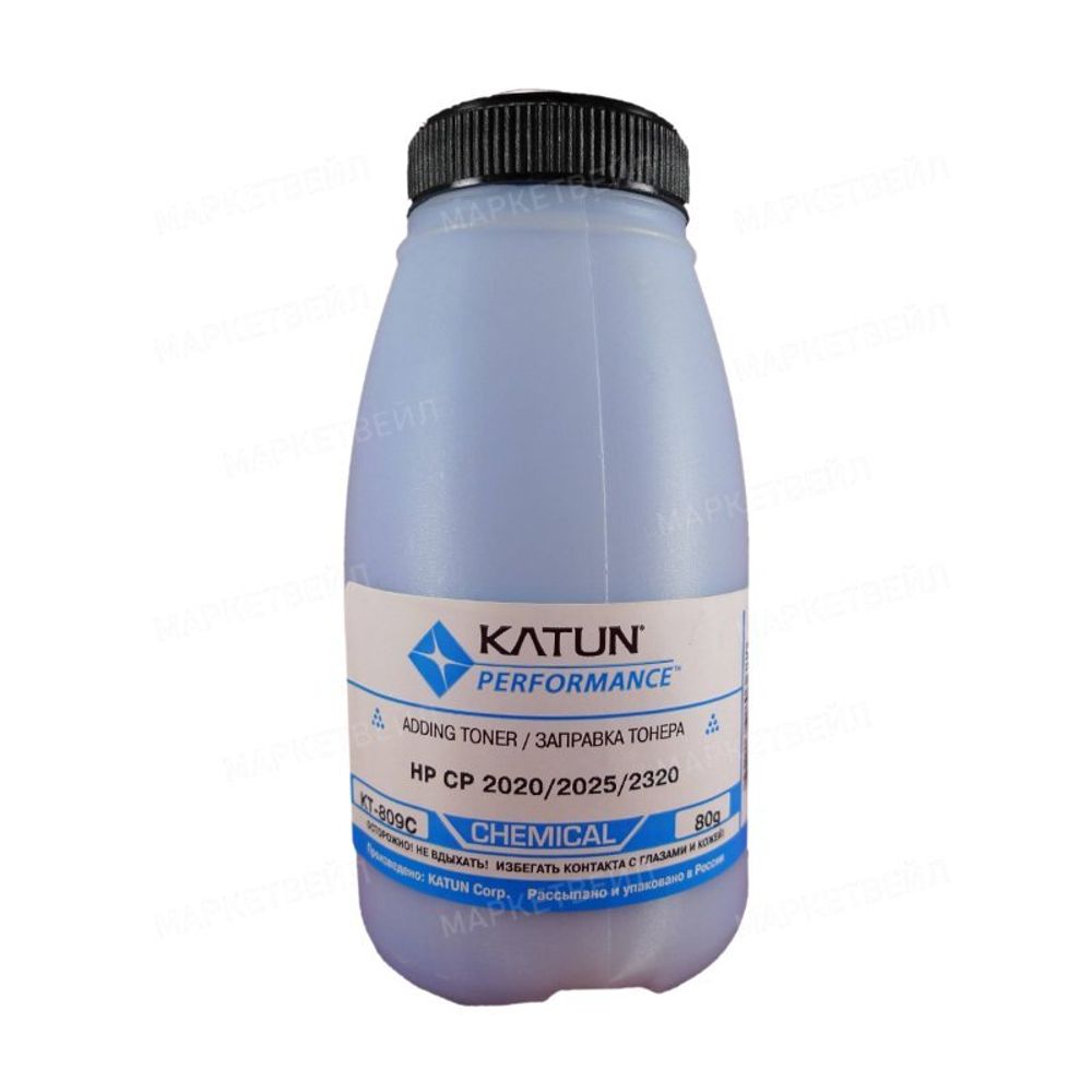 Тонер Katun для картриджей HP CC531A/CE411A Cyan, химический (80г)
