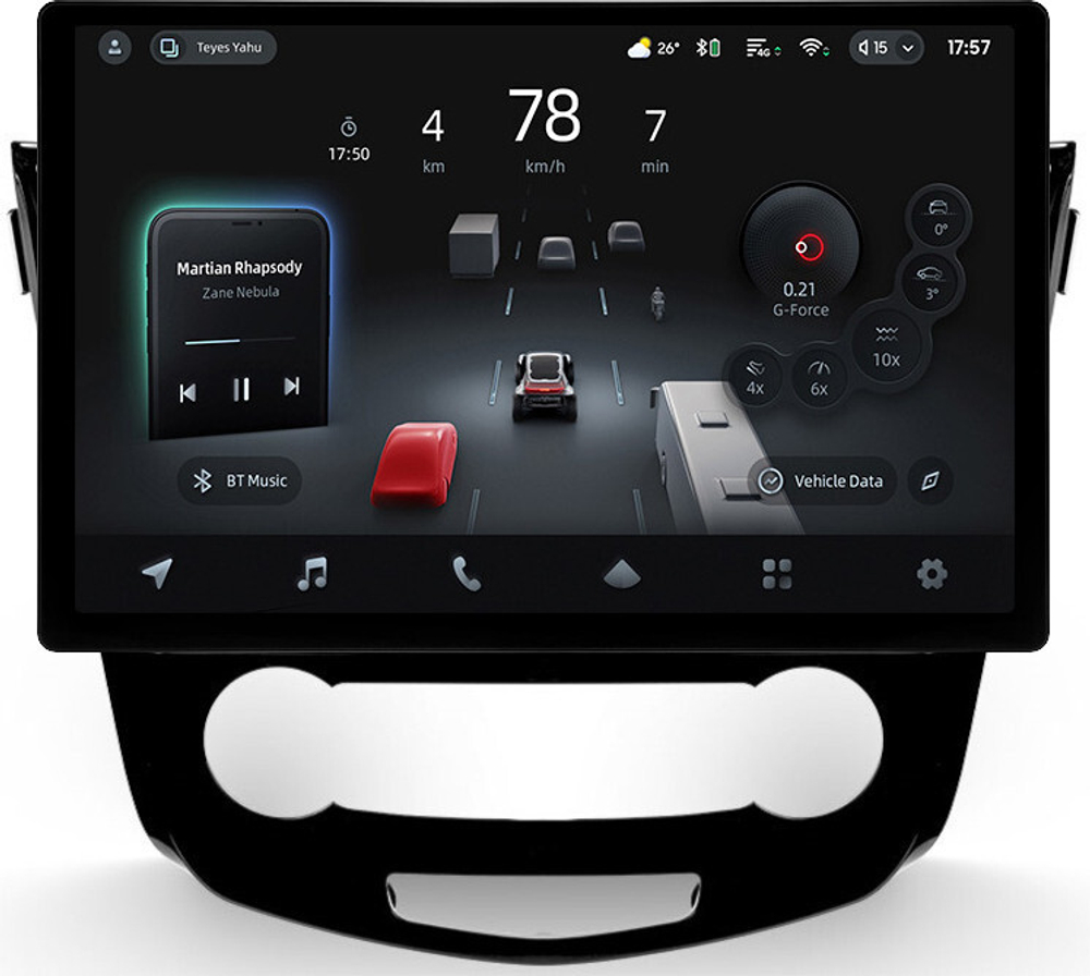 Магнитола для Nissan Qashqai J11 2014-2022 (кондиционер) - Teyes CC4-PRO монитор 13" 2K QLED на Android 13, Snapdragon 778G, 8+128, AI, CarPlay, DSP, 4G SIM-слот