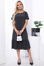 Платье "Эжени" (блэк/горох) П7061 LT Collection (Акция)
