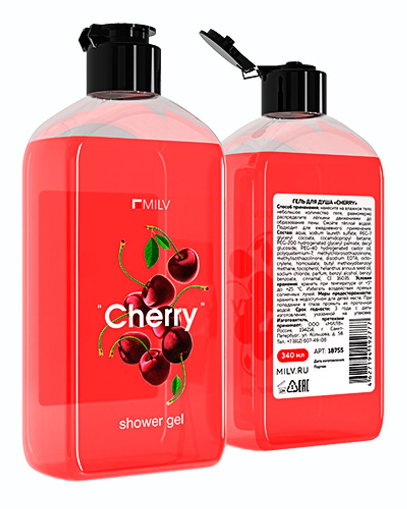 MILV Гель для душа CHERRY, 340 мл