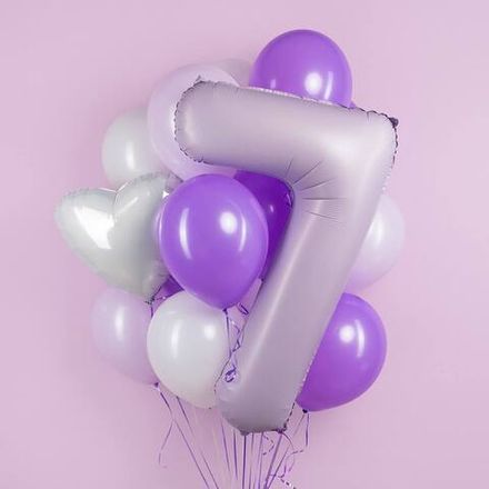 Букет шаров "Подарок в лавандовых цветах"