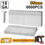 Гвозди для нейлера 18GA (35х1.25х1мм) 6000 шт. SUPER INGCO ANA18356