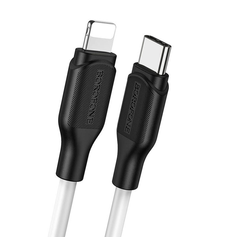 Кабель Borofone BX42 Type-C-Lightning PD20W 3А 1м Silicone White