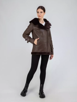 Дубленка авиатор натуральная с капюшоном