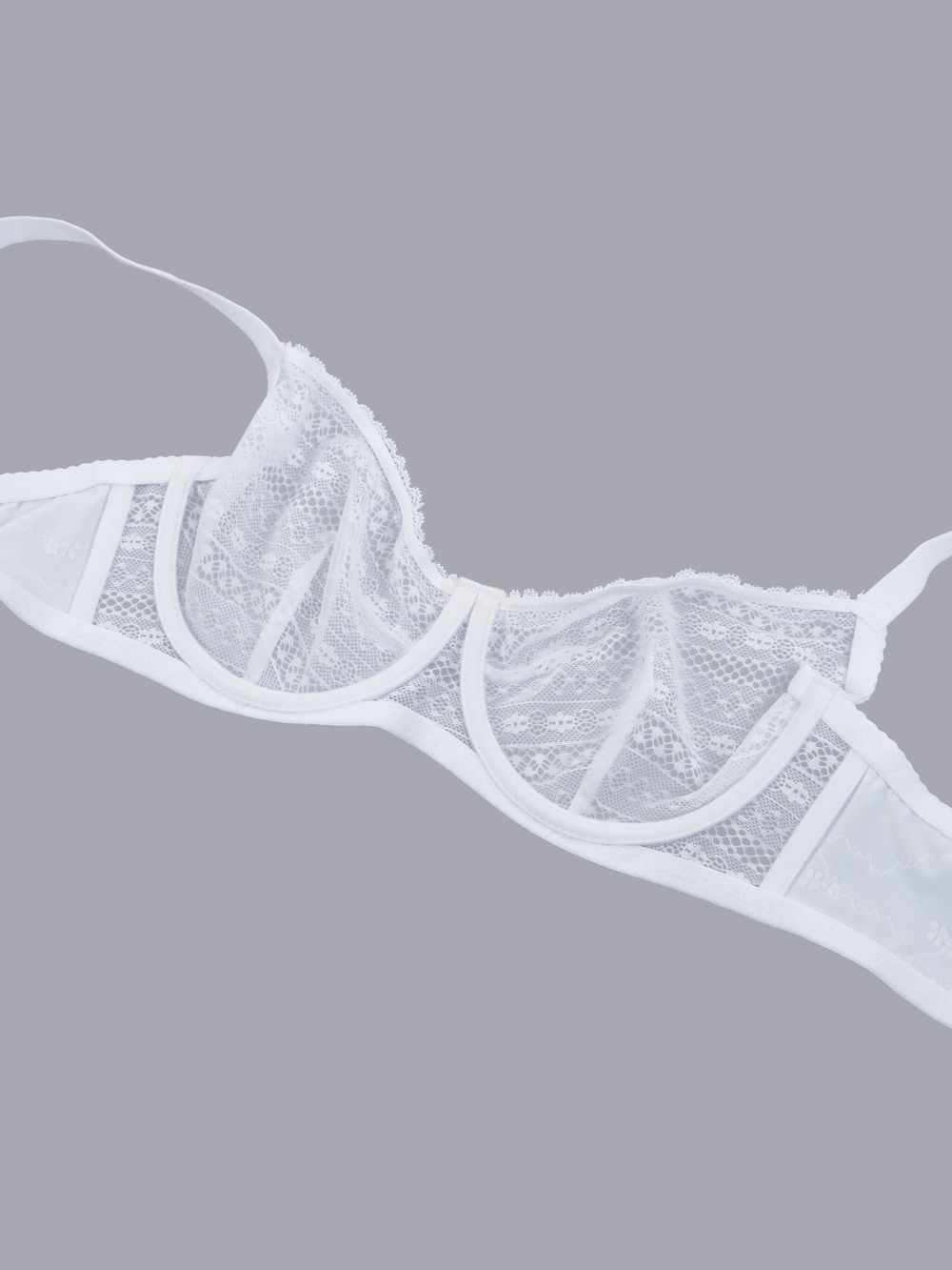 Бюстгальтер OIRO с мягкими полупрозрачными чашками Edelweiss
