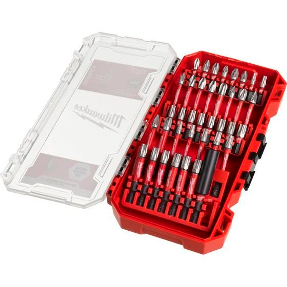 Набор бит Milwaukee Shockwave Impact Duty, 38 шт., хвостовик 1/4", магнитный держатель, кейс