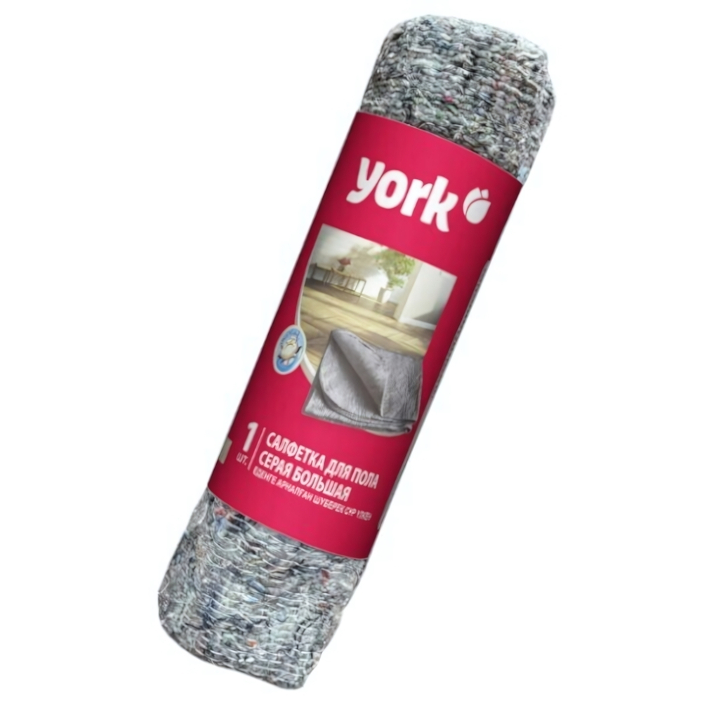 Салфетка для пола хлопковая серая в рулоне 260г/м2 (60х75 см) YORK