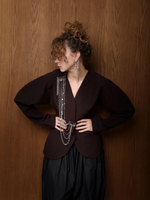 Кафф "Bubble mini easy" с горным хрусталем Silver