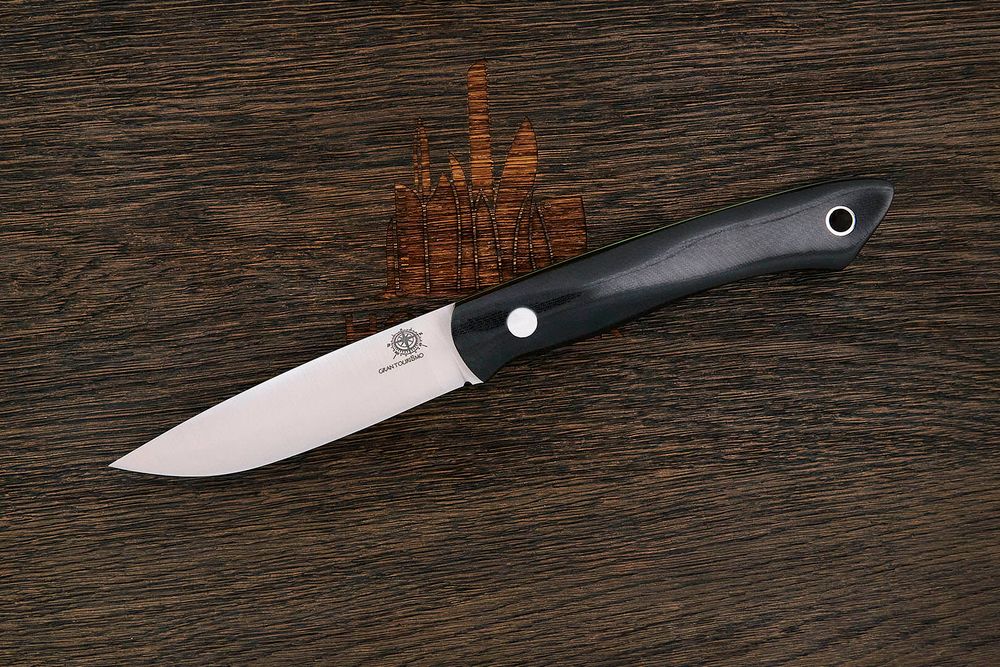 Нож туристический Beaver knife GranTourismo, клинок 105мм, сталь Х12МФ, рукоять микарта чёрная-З