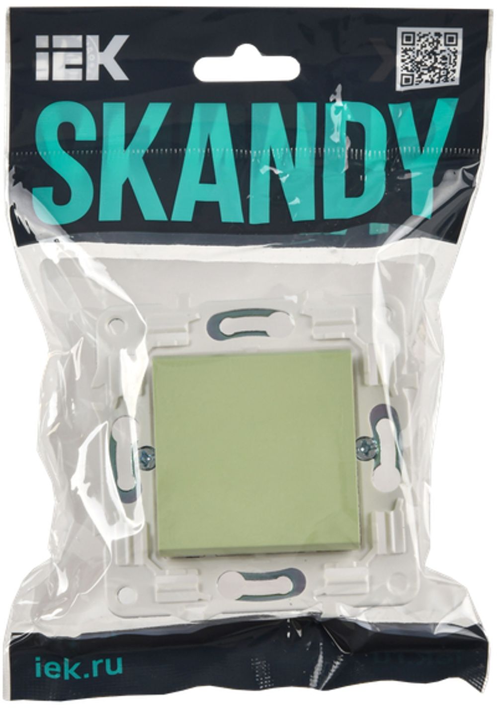 SKANDY Выключатель 1-клавишный кнопочный 10А SK-V14G мятный IEK