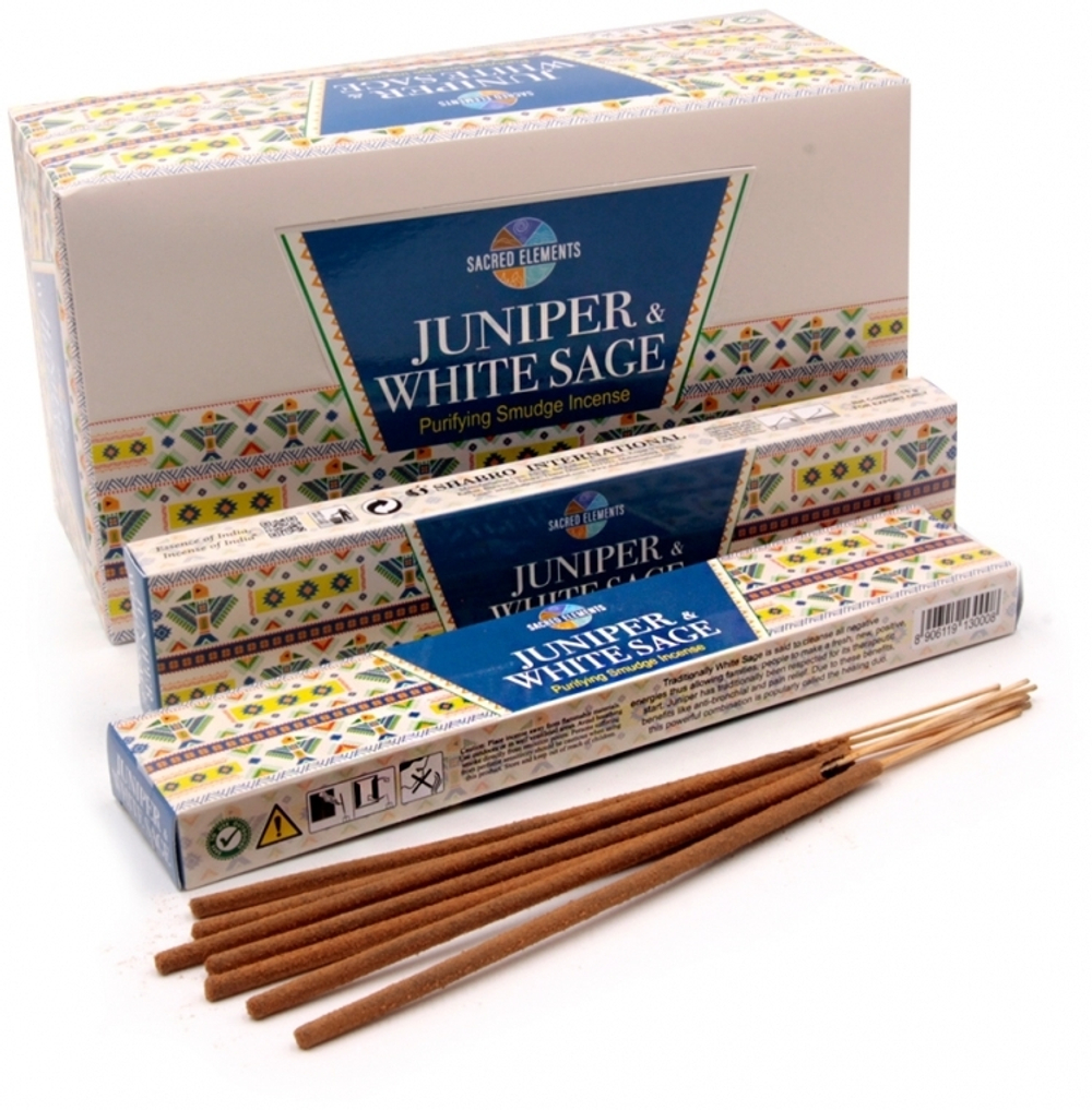 HEM Sacred Elements Juniper & White Sage Благовоние-масала Можжевельник и Белый шалфей 15 г