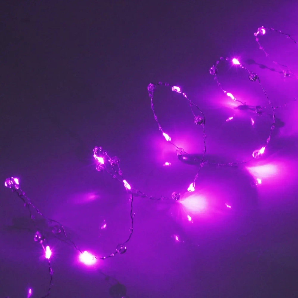 Гирлянда для дома НИТЬ «Льдинка» 5 м 50 ламп LED, 8 реж,IP-20, Фиолетовый