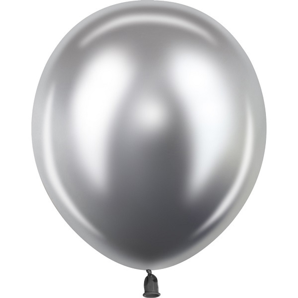 Воздушные шары с гелием и обработкой Chrome Silver Хром Серебро DB 12"/30см
